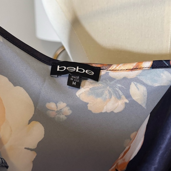 Bebe | Floral Satin Slip Midi Dress - Picture 7 of 8